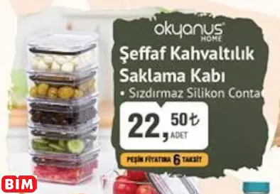 OKYANUS HOME ŞEFFAF KAHVALTILIK SAKLAMA KABI OKYANUS HOME ŞEFFAF KAHVALTILIK SAKLAMA KABI